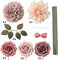 Gradient Pink & Purple Artificial Flower Combo Box – Faux Silk & Foam Roses with Leaves for DIY Wedding Bouquets, Centerpieces, Baby Shower & Party Decor